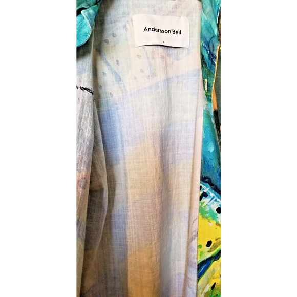 Andersson Bell Short Sleeve Unisex Impressionist Printed Shirt Large Green - Picture 9 of 9